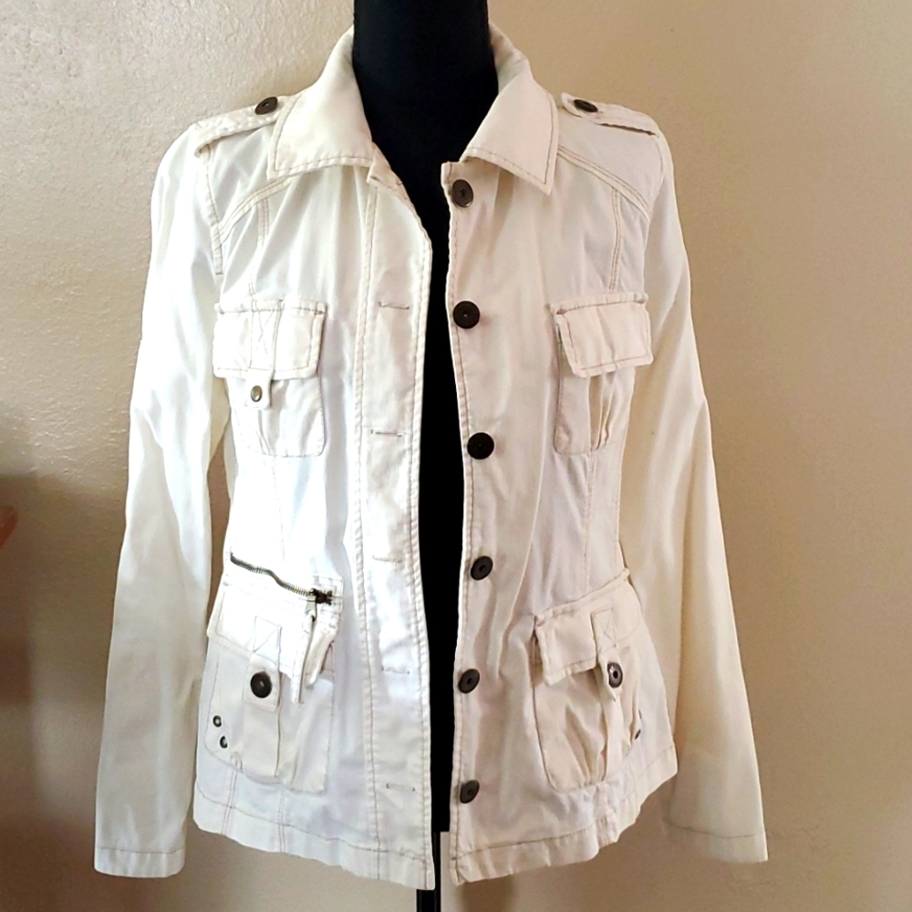 Maurices Utility Jacket Medium Cream